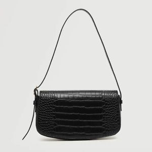 MANGO Faux Leather Shoulder Purse